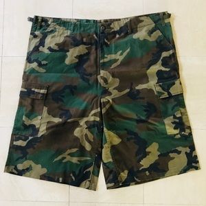 Rothco Woodland Camo Long Length BDU Shorts